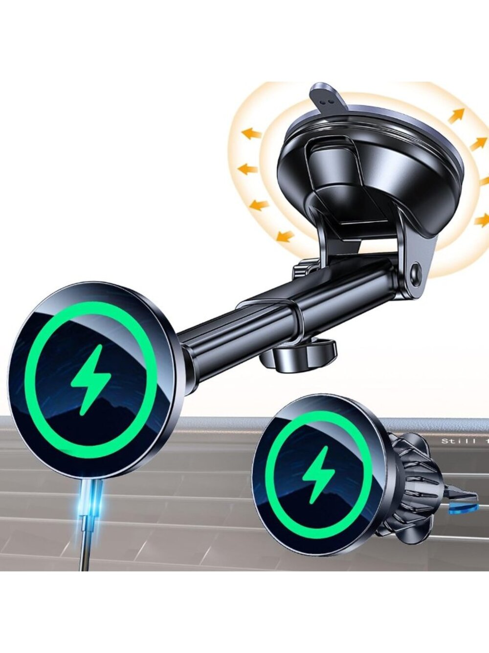 Ultra Magnetic Car Phone Mount Charger | Wireless Holder for iPhone 17 16 15